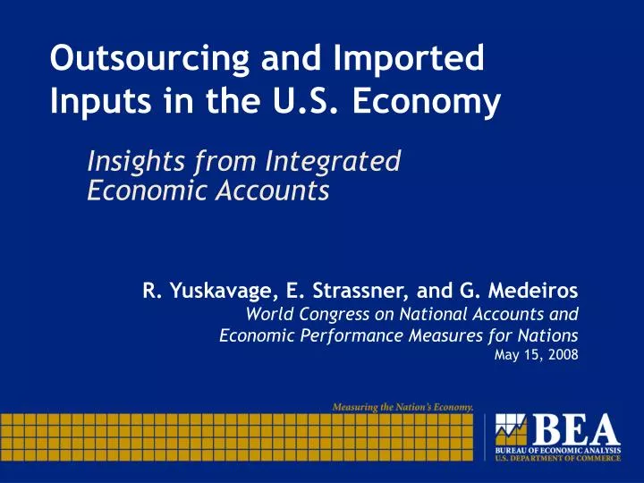 outsourcing and imported inputs in the u s economy