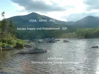 USDA - APHIS - PPQ Survey Supply and Procurement - SSP