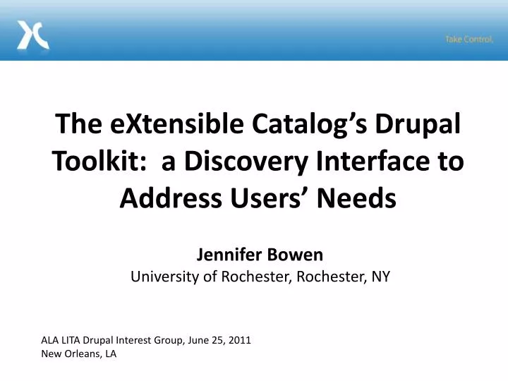 the extensible catalog s drupal toolkit a discovery interface to address users needs