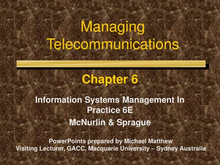 managing telecommunications