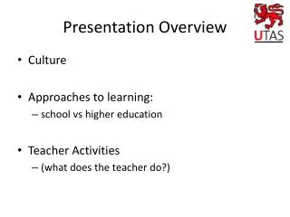 Presentation Overview