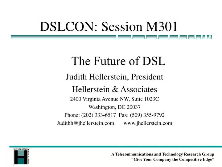 dslcon session m301