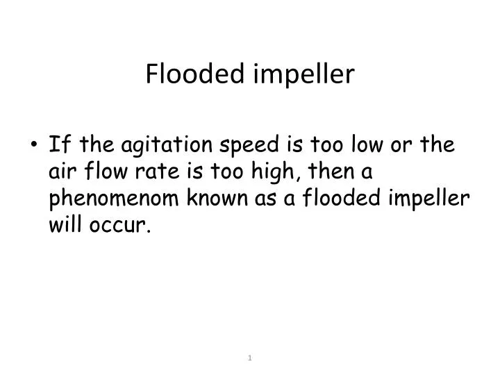 flooded impeller