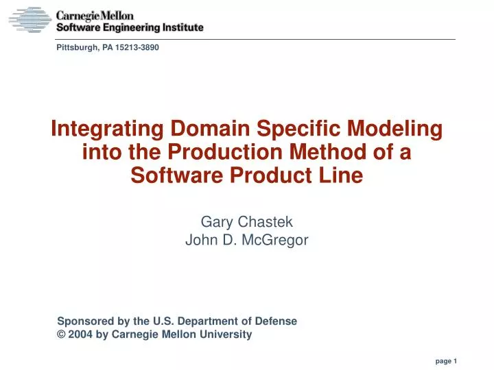 integrating domain specific modeling into the production method of a software product line