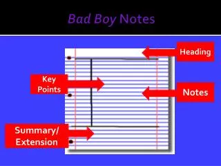 Bad Boy Notes