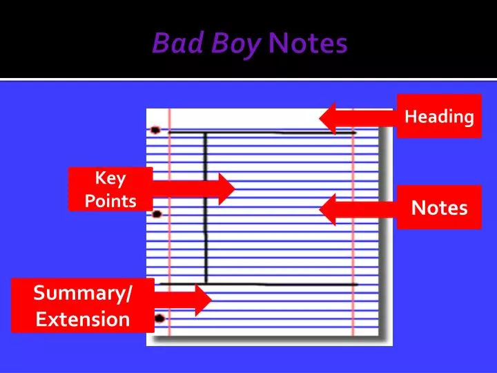 bad boy notes