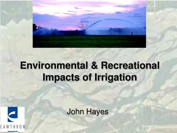 environmental recreational impacts of irrigation
