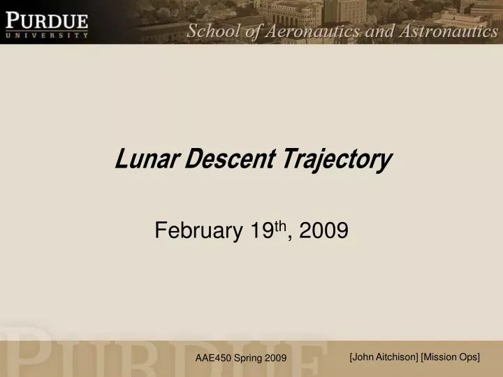 lunar descent trajectory