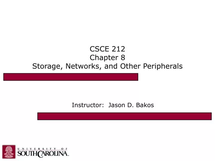 csce 212 chapter 8 storage networks and other peripherals
