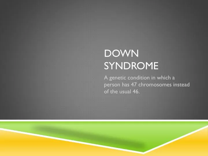 down syndrome