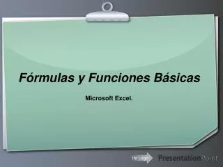 f rmulas y funciones b sicas