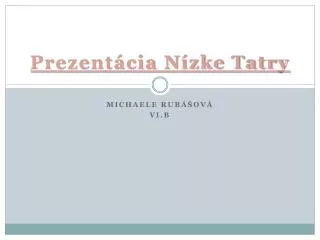 prezent cia n zke tatry