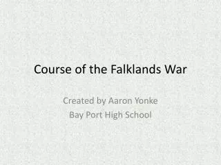 Course of the Falklands War