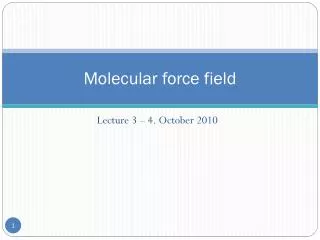Molecular force field