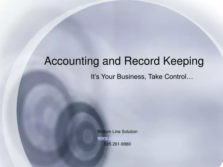 accounting and record keeping