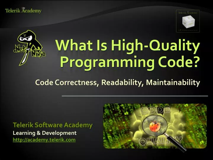 what is high quality programming code