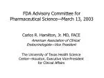 FDA Advisory Committee for Pharmaceutical Science—March 13, 2003