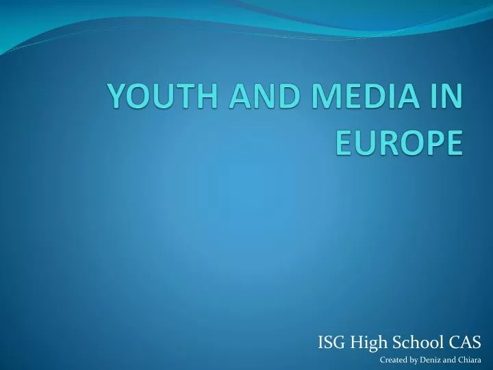 youth and media in europe