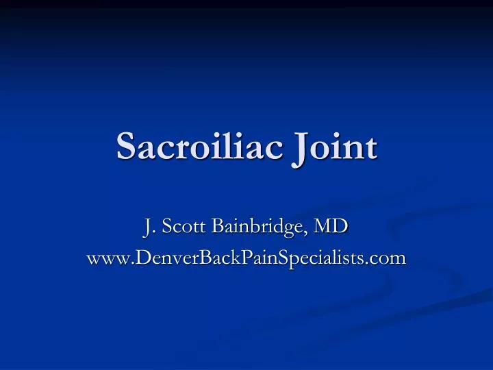 sacroiliac joint