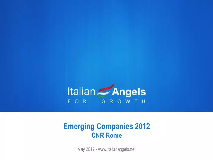 emerging companies 2012 cnr rome