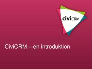civicrm en introduktion