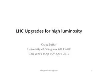 LHC Upgrades for high luminosity