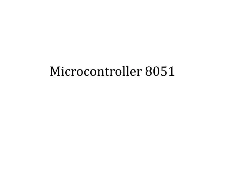 microcontroller 8051