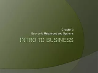 Intro To Business