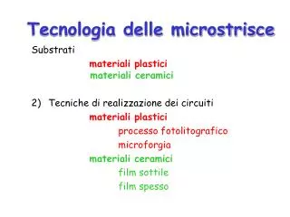 tecnologia delle microstrisce