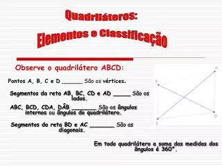 observe o quadril tero abcd