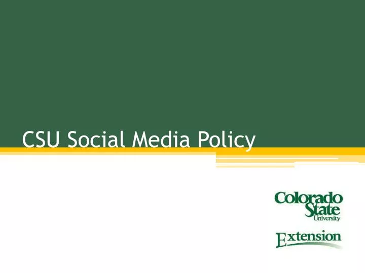 csu social media policy