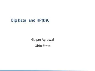 Big Data and HP(D)C