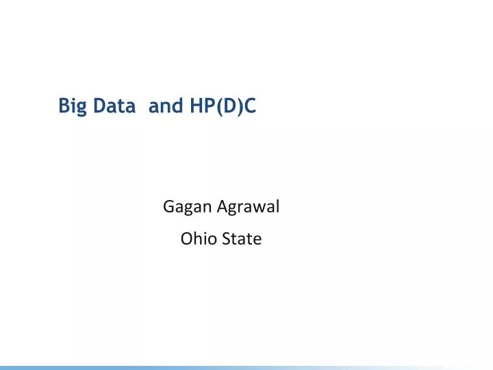 big data and hp d c