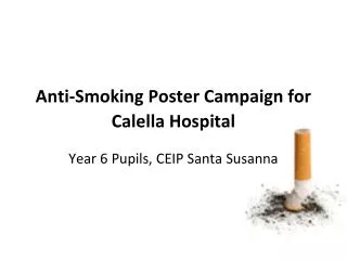 Anti-Smoking Poster Campaign for Calella Hospital