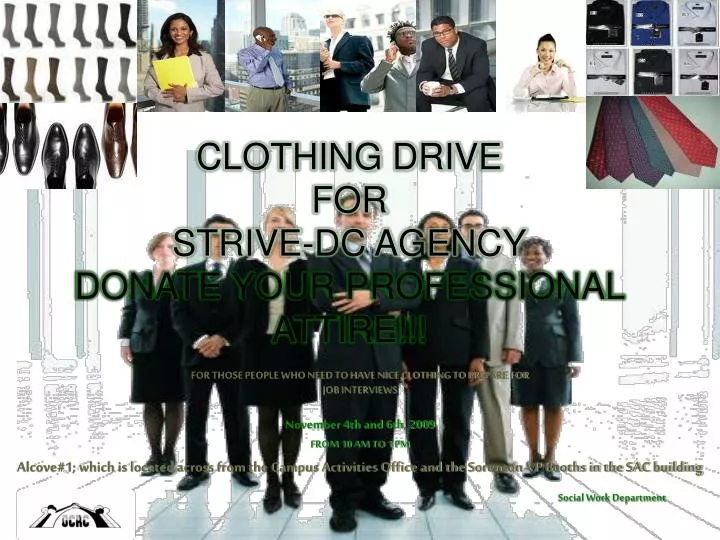 clothing drive for strive dc agency donate your professional attire