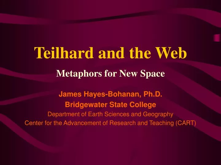 teilhard and the web