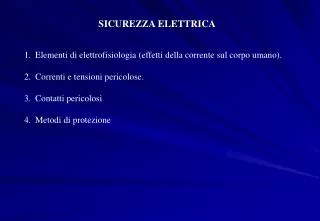 sicurezza elettrica