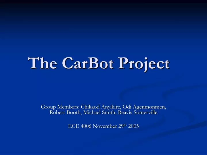 the carbot project