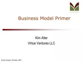 Business Model Primer