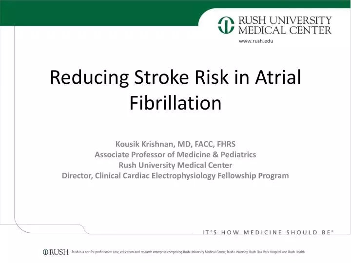 reducing stroke risk in atrial fibrillation