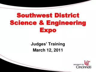 Southwest District Science &amp; Engineering Expo