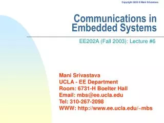 Communications in Embedded Systems
