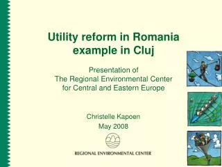 Utility reform in Romania example in Cluj