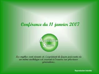 conf rence du 11 janvier 2007