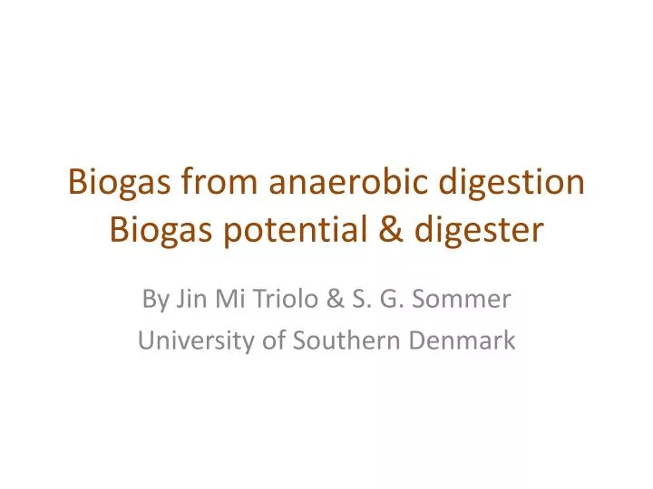 biogas from anaerobic digestion biogas potential digester