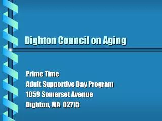 Dighton Council on Aging