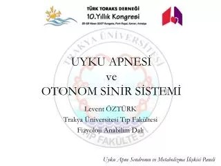 uyku apnes ve otonom s n r s stem