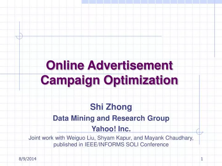 online advertisement campaign optimization