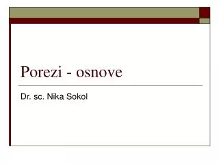 porezi osnove