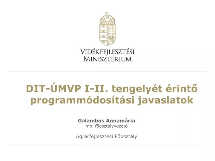 dit mvp i ii tengely t rint programm dos t si javaslatok